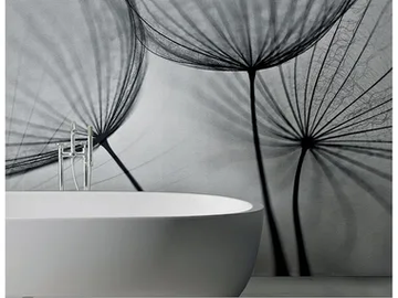 CANVAS DANDELION - Washable panoramic glass-fibre wallpaper by N.O.W. Edizioni - view 2